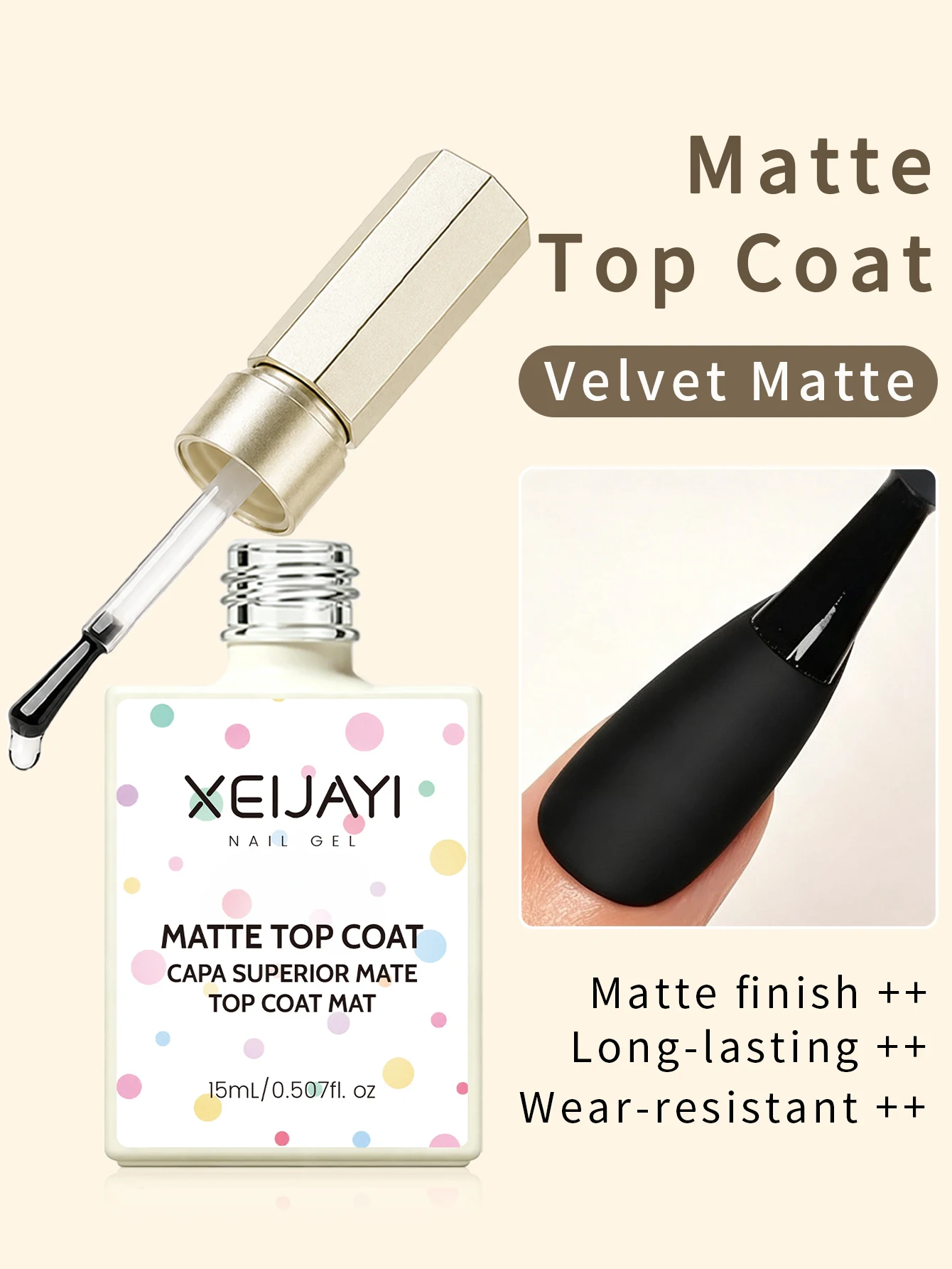 1 шт. 15 мл матового покрытия  – обзор и цена Gel Top Coat