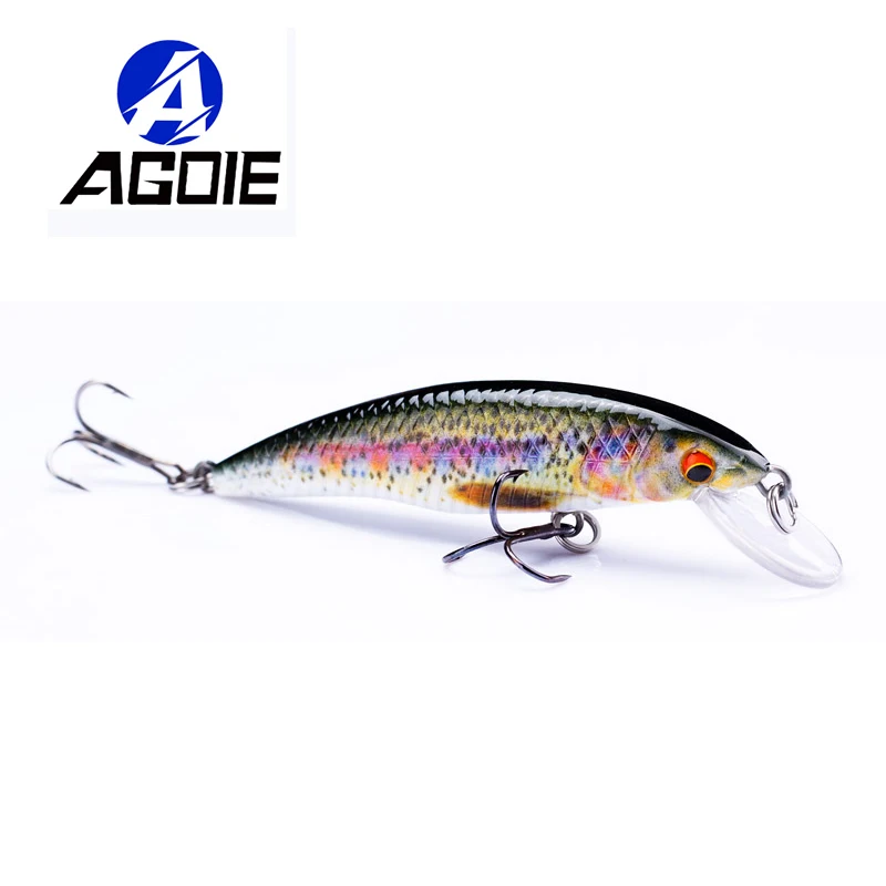 Agoie 55mm/3g Fishing Lure Quality Mini Minnow Lure Plastic Hard Bait Pesca Artificial Pike Wobblers Crankbait Fishing Bait