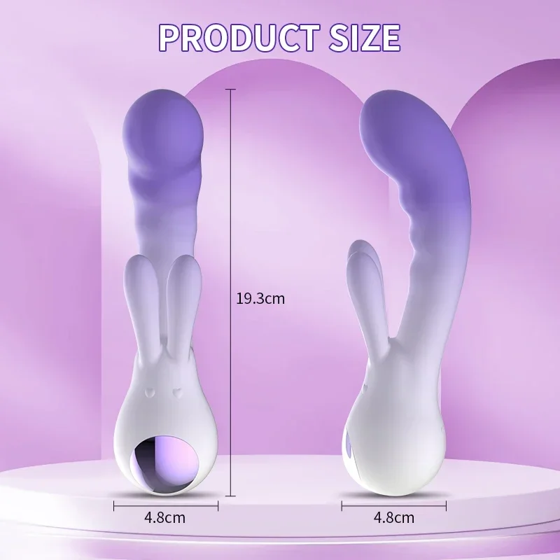 Powerful Rabbit Vibrator for Women G Spot Clitoris Stimulator Vaginal Massage Dildo Female Masturbator Sex Toys for Adults 18+