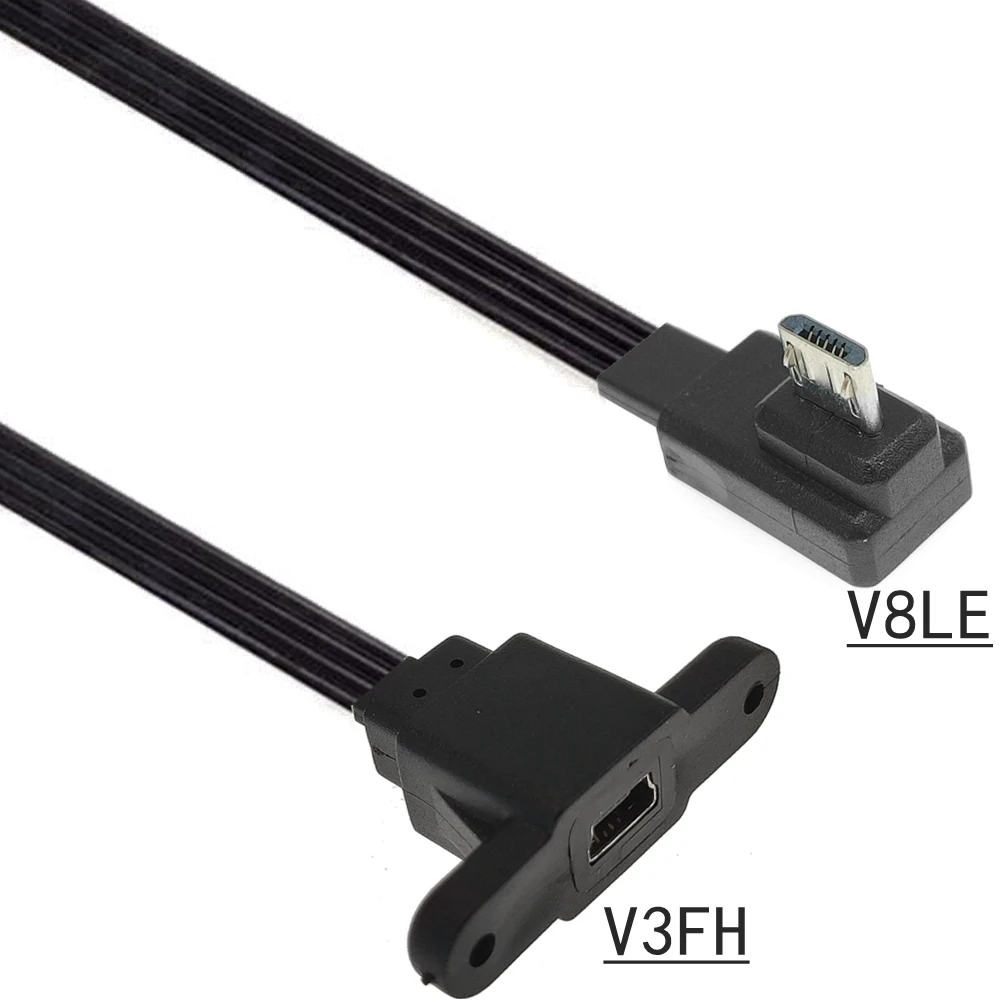 90 درجة 4x زاوية مايكرو USB ذكر إلى USB صغير أنثى USB محول محول كابل شاحن البيانات جديد حتى أسفل اليمين اليسار