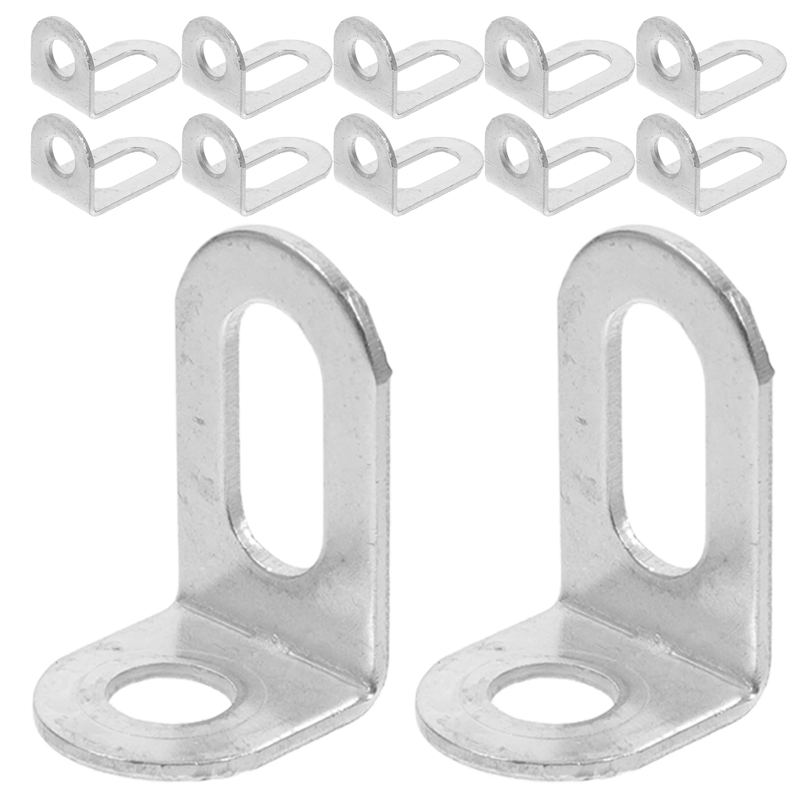 

50pcs Right Angle Brackets Shelf Supports Metal L Brackets White Steel Wood Shelves Cabinet Hardware Angle Codes