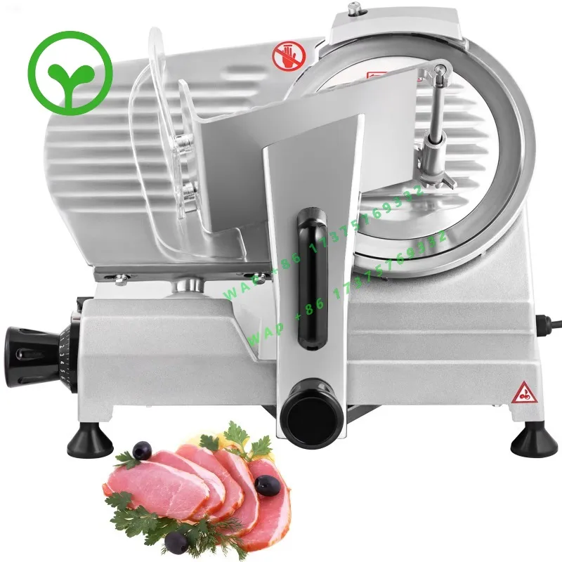 【Premium】SucceBuy Meat Slicer 8/10inch Carbon Steel Blade Electric Deli Food Slicer Adjust le Thickness Commercial Home Cut Meat