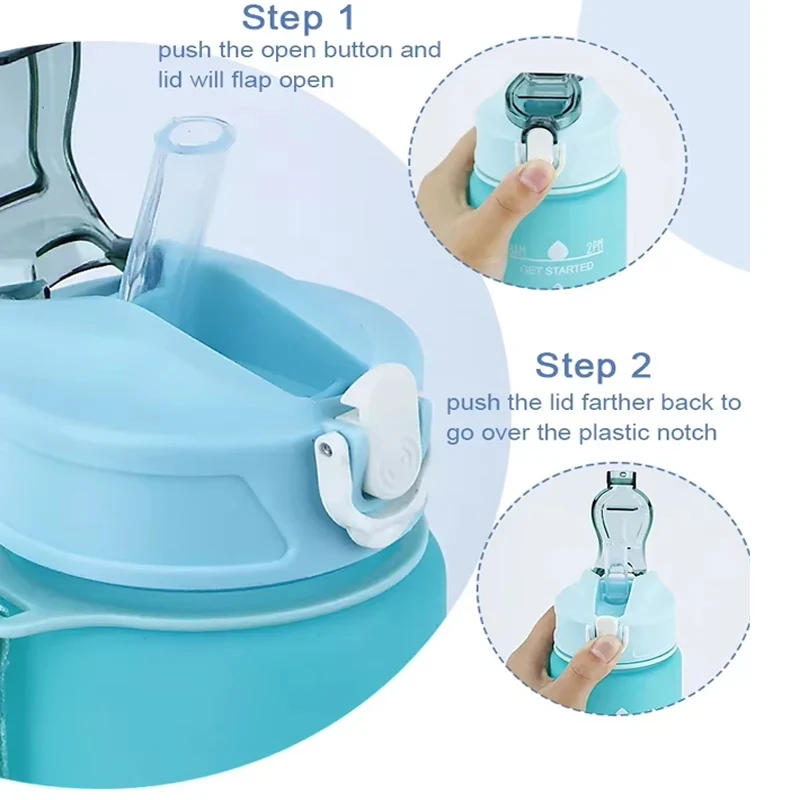 

Бутылка для воды Sprunkis 750 мл с градиентным цветом, соломинкой и игровым принтом, летняя, большой емкости, милые пластиковые бутылки, подарки