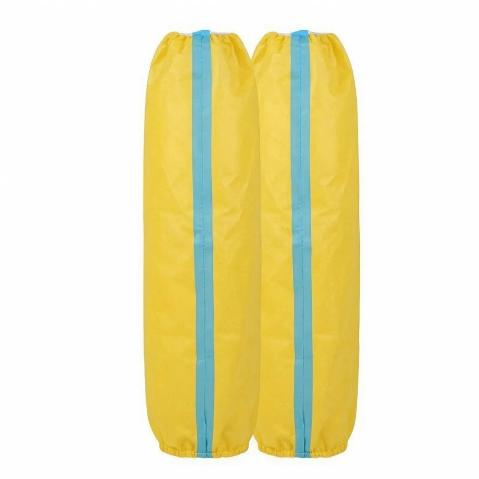 Reusable Yellow PVC Sleeve for Chemical Splash Protection Lab Work Arm Guard with Elastic Cuffs