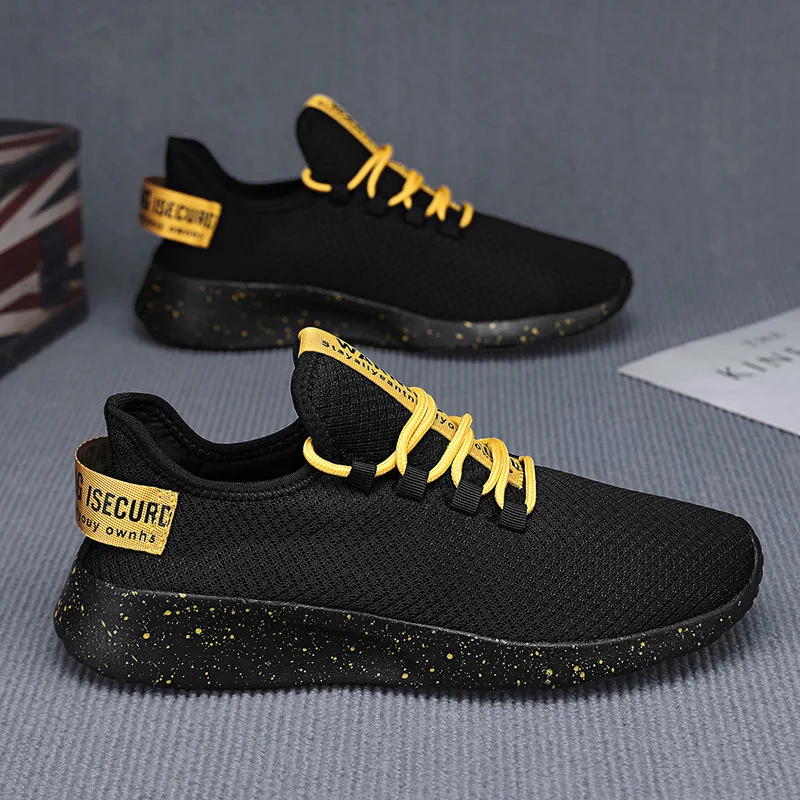 

YRZL 2025 Новые мужские кроссовки для бега, спортивные кроссовки, легкие спортивные кроссовки с сеткой, нескользящая удобная повседневная обувь для бега и ходьбы для мужчин