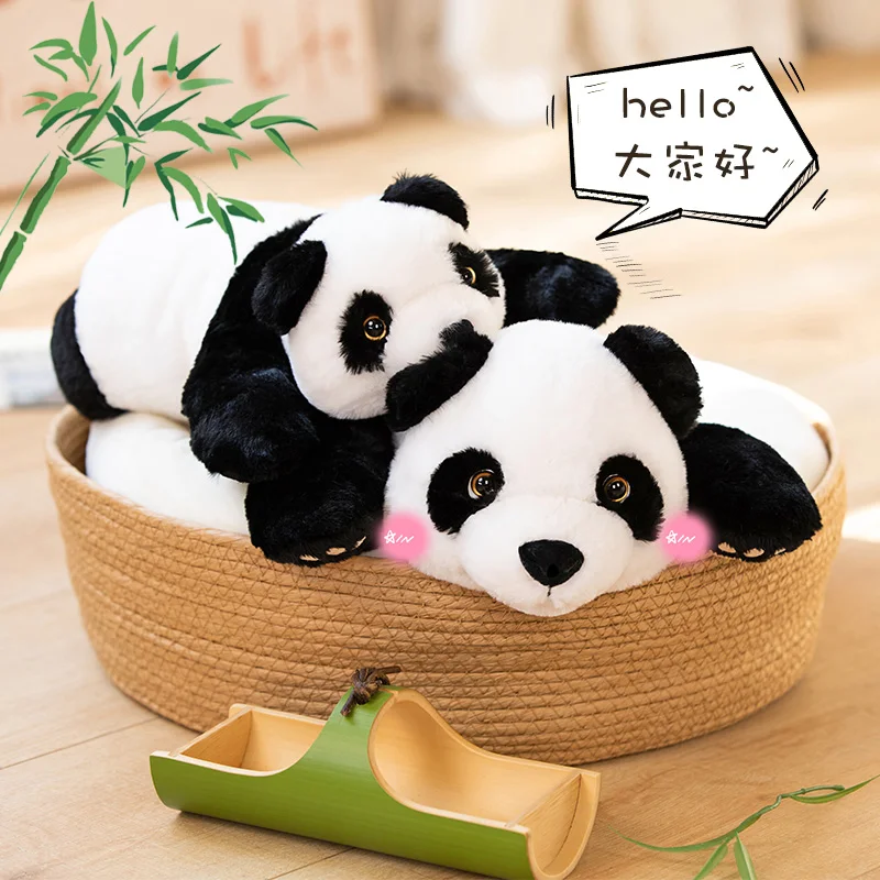 панда национальное достояние Simulation Cute National Treasure Panda Doll Plush Toy Baby Sleeping Pillow Girl Gift Mat Home Mat