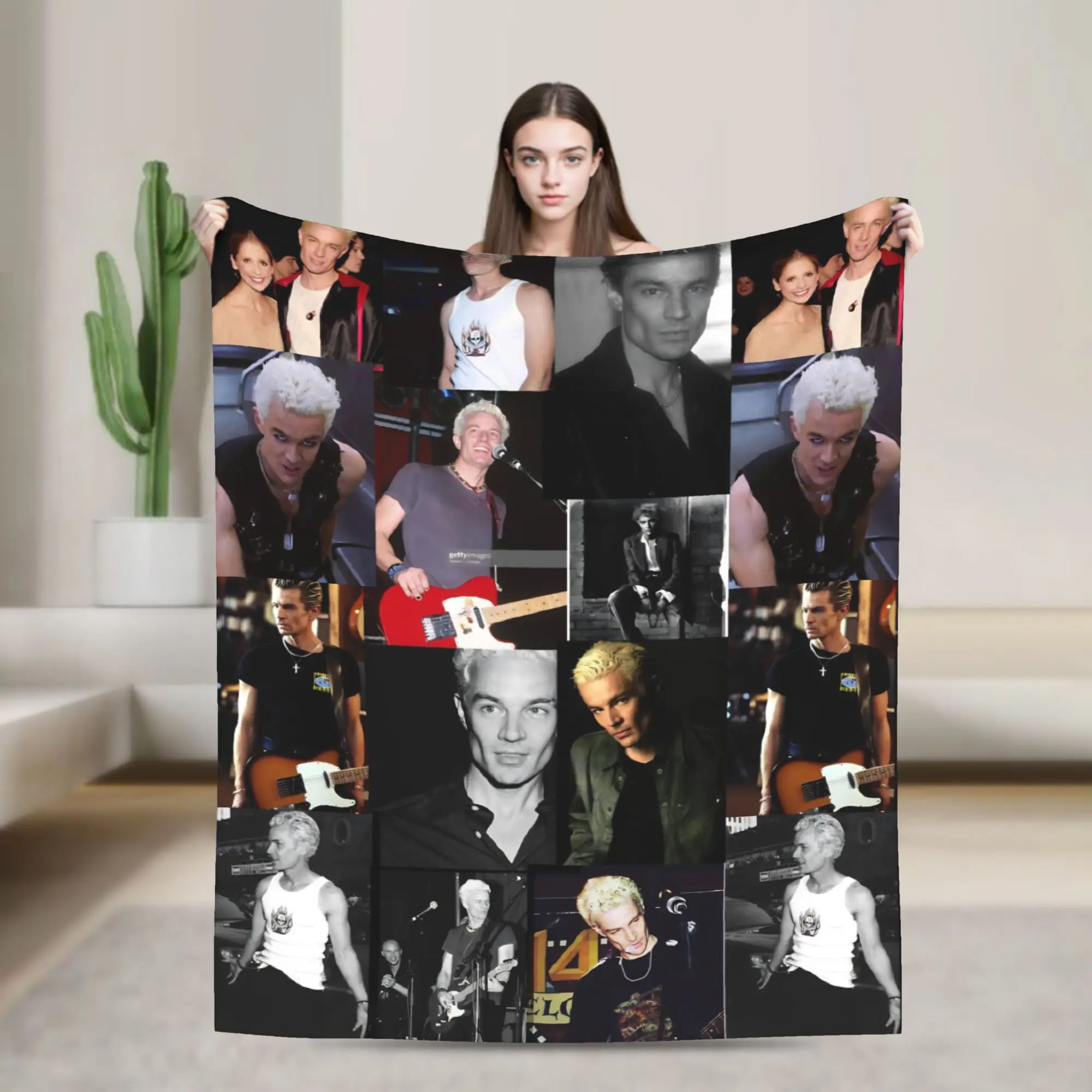 Buffy the Vampire Slayer Movie Blankets Spike  Flannel Throw Blanket Bedding Couch Decoration Lightweight Bedspreads
