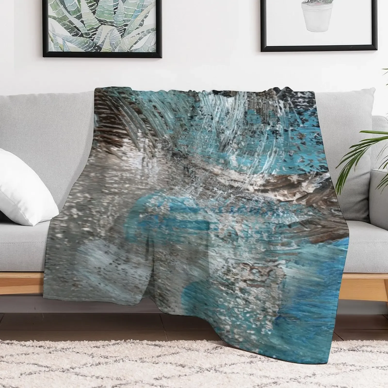 Moonlight on Waves Abstract Throw Blanket Summer Beddings sofa bed Blankets