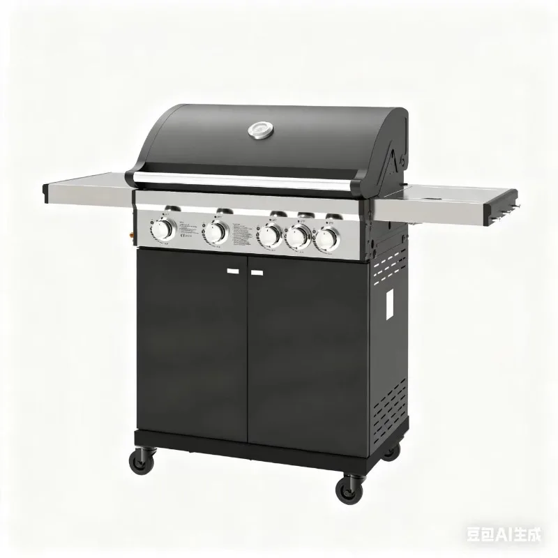 

Популярный высококачественный уличный гриль из нержавеющей стали для домашнего использования, на топливе, с электронным поджигом, бездымный, металлическая тележка для барбекю