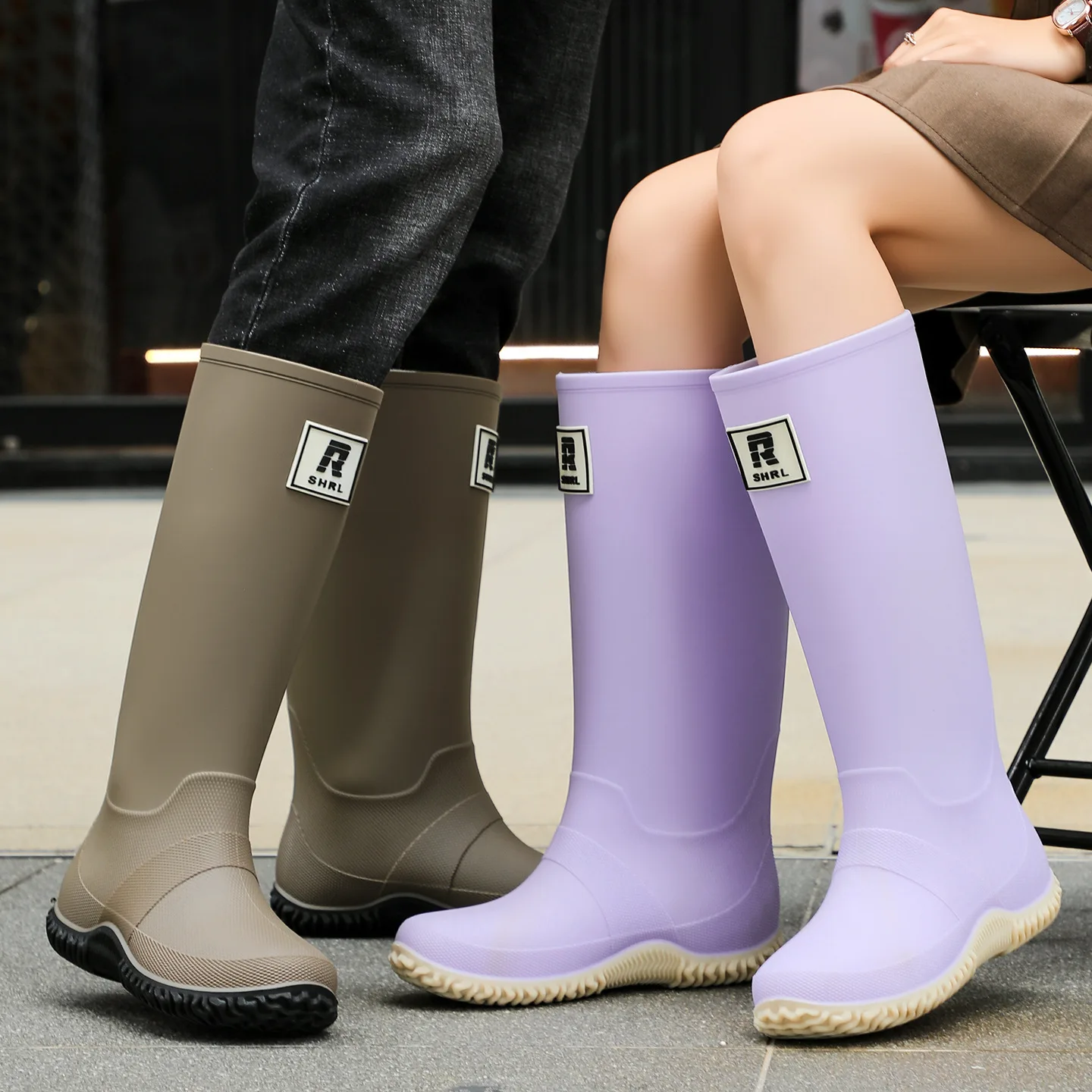 

New Foldable Rain Boots Rainforest Hiking Sea Fishing Outdoor Rain Boots for Men and Women Fashionable Non-slip Waterproof Shoes