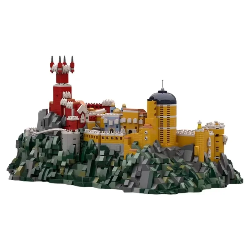 MOC Portugal Sintra Pena Palace Castle Bouwstenen Set Romantische Architectuur Huis Toren Bakstenen DIY Speelgoed Voor Kinderen Gift