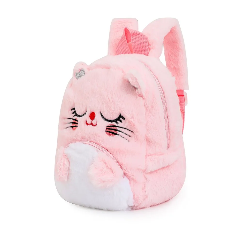 Unicorn Plush Big Eyed Backpack Kindergarten Children\'s Cartoon Backpack Little Girl Backpack Girl Daily Matching Knapsack