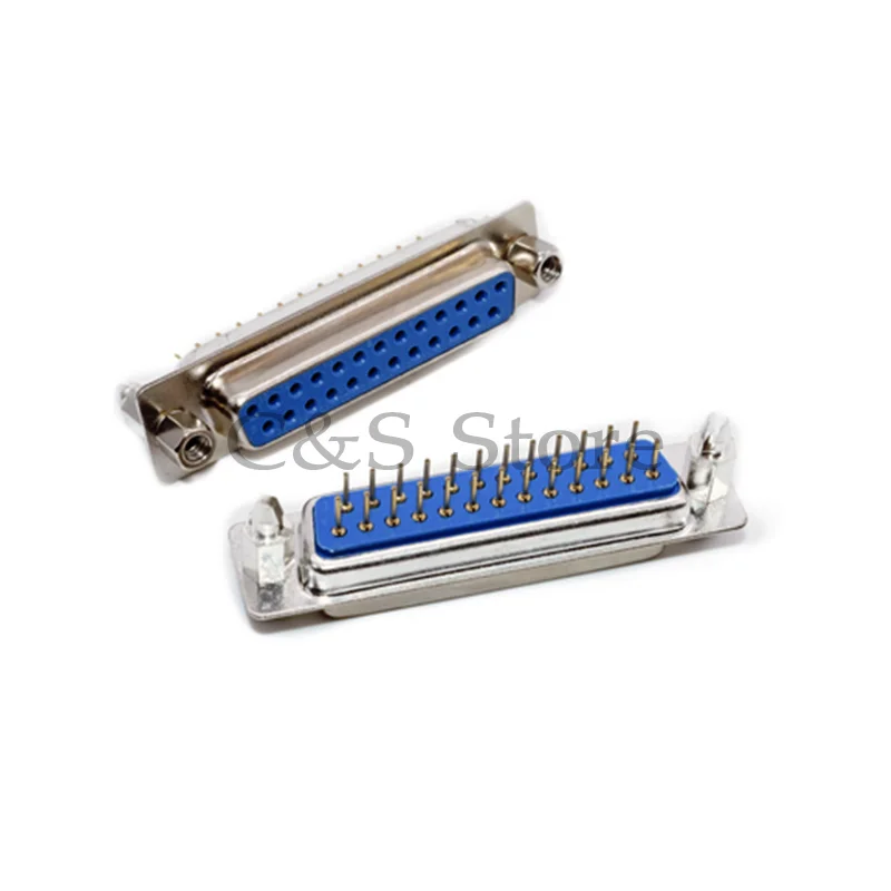 5Pcs DB25 25Pin Straight 180 Graden Man Vrouw Plug D-Sub Pcb Montage Connector DP25