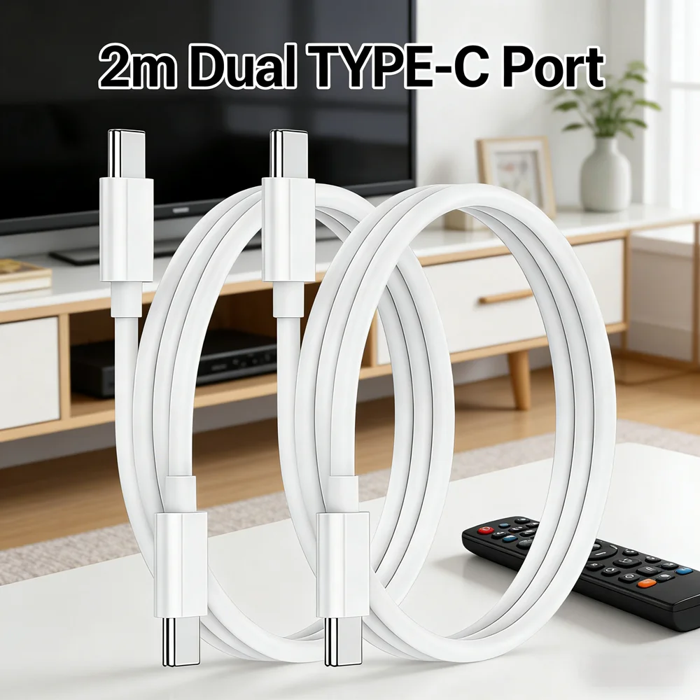 White 2-Pack 2M Usb…