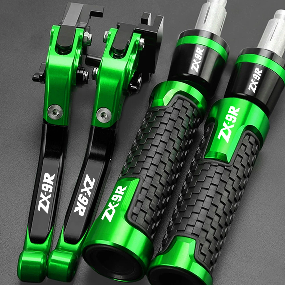 For kawasaki ZX9R ZX 9R 1998 1999  Extendable Folding Adjustable Brake Clutch Levers Motorcycle Accessories Handlebar grips ends