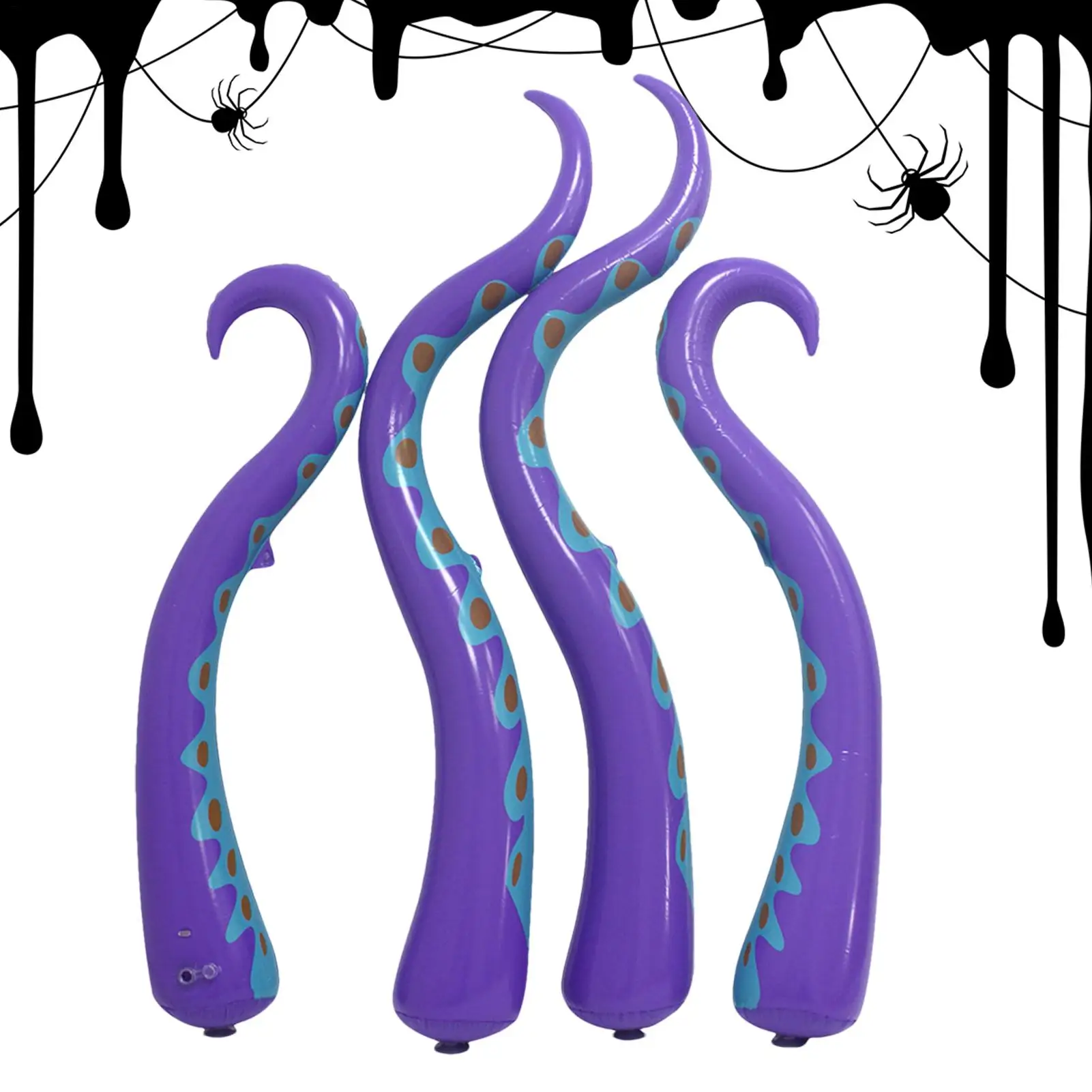 4pcs Halloween Inflatables Octopus Tentacle Outdoor Window Decorations Octopus Legs Halloween Window Roof Prop