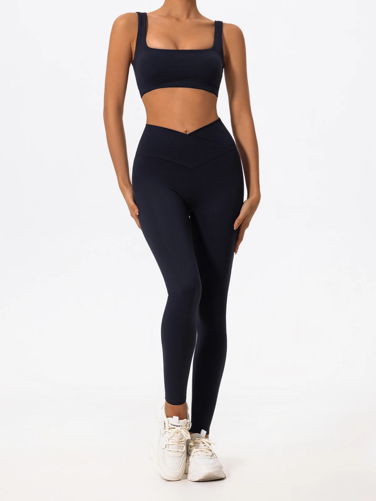 Hearuisavy Cross Taille Workout Leggings Frau Weiche Yoga Hosen Lauf Gym Enge Hosen Push-Up Hohe Taille Sport Leggings Frauen – Detail 23