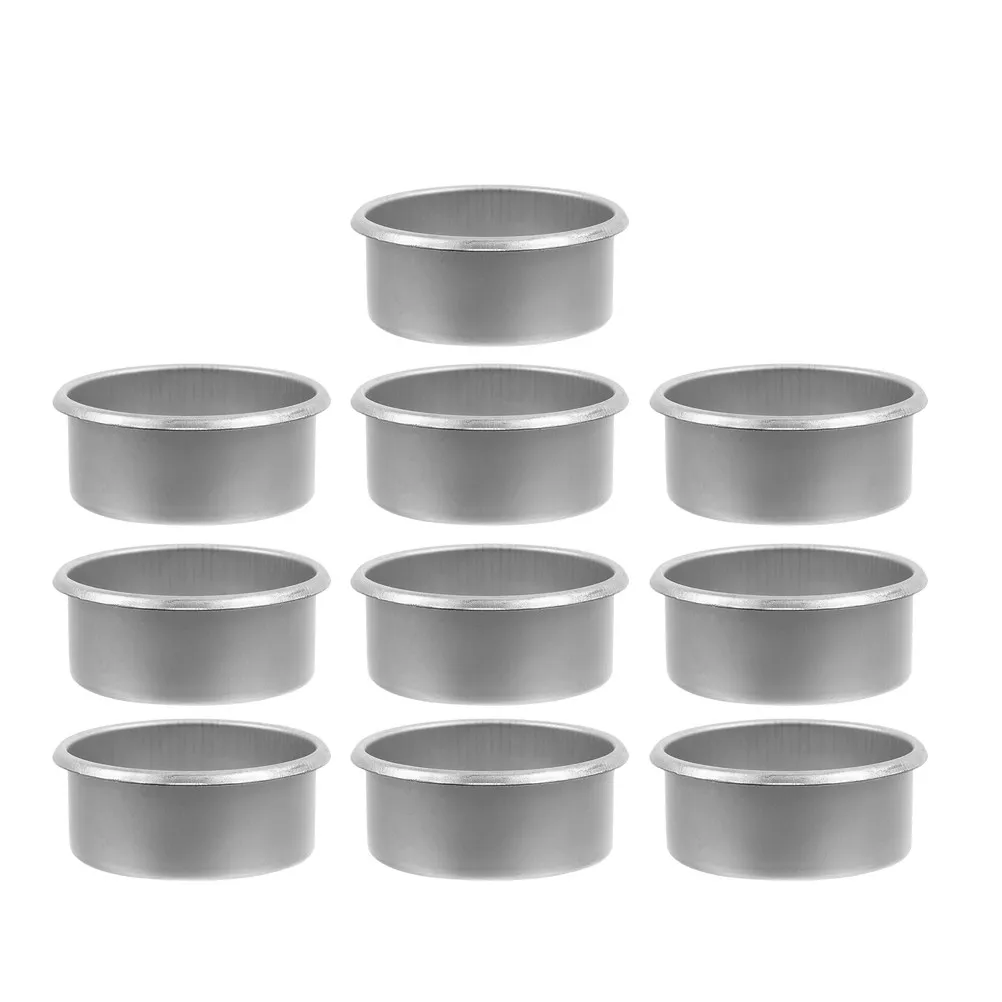 10Pcs Sleek Silver Flanged Empty Cups Christmas Wreath Accessory Tealight Holder Holiday Decor Centerpiece Home