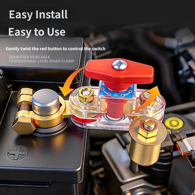G7NA Motorcycles Truck Transparent Case Battery Power Switches With Brass Contacts Suitable For Positive Or Negative Terminal