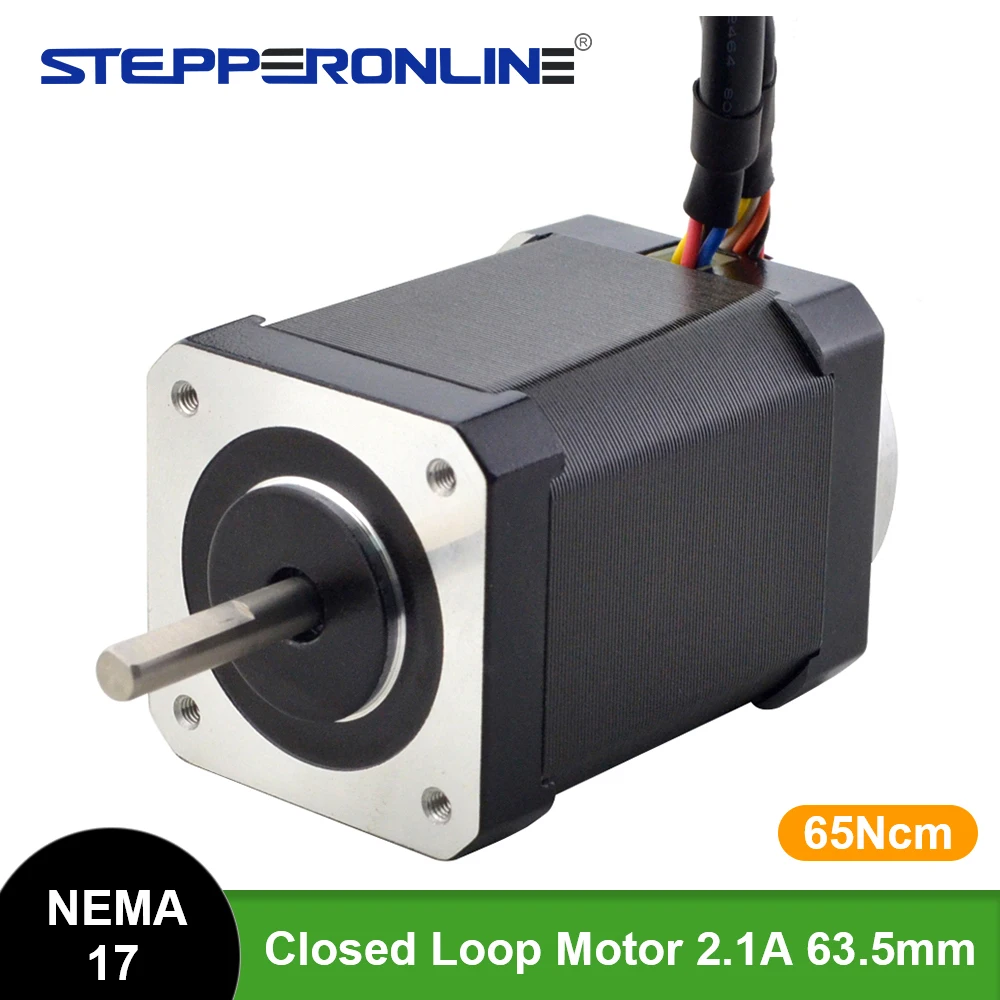 STEPPERONLINE Nema 17 Closed Loop Stepper Motor 65Ncm 2.1A with Magnetic Encoder 5mm Shaft Servo Motor Closed-loop Step Motor