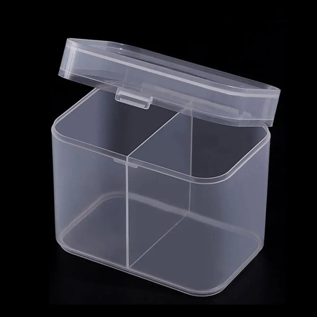2 Slots Dustproof Makeup Swabs Buds Holder Box Crafts Container Case