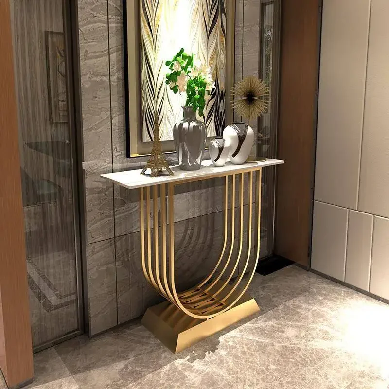 Space Saving Console Tables Luxury Minimalist Console Entrance Creative Living Room Furniture Mesita Recibidor De Entrada