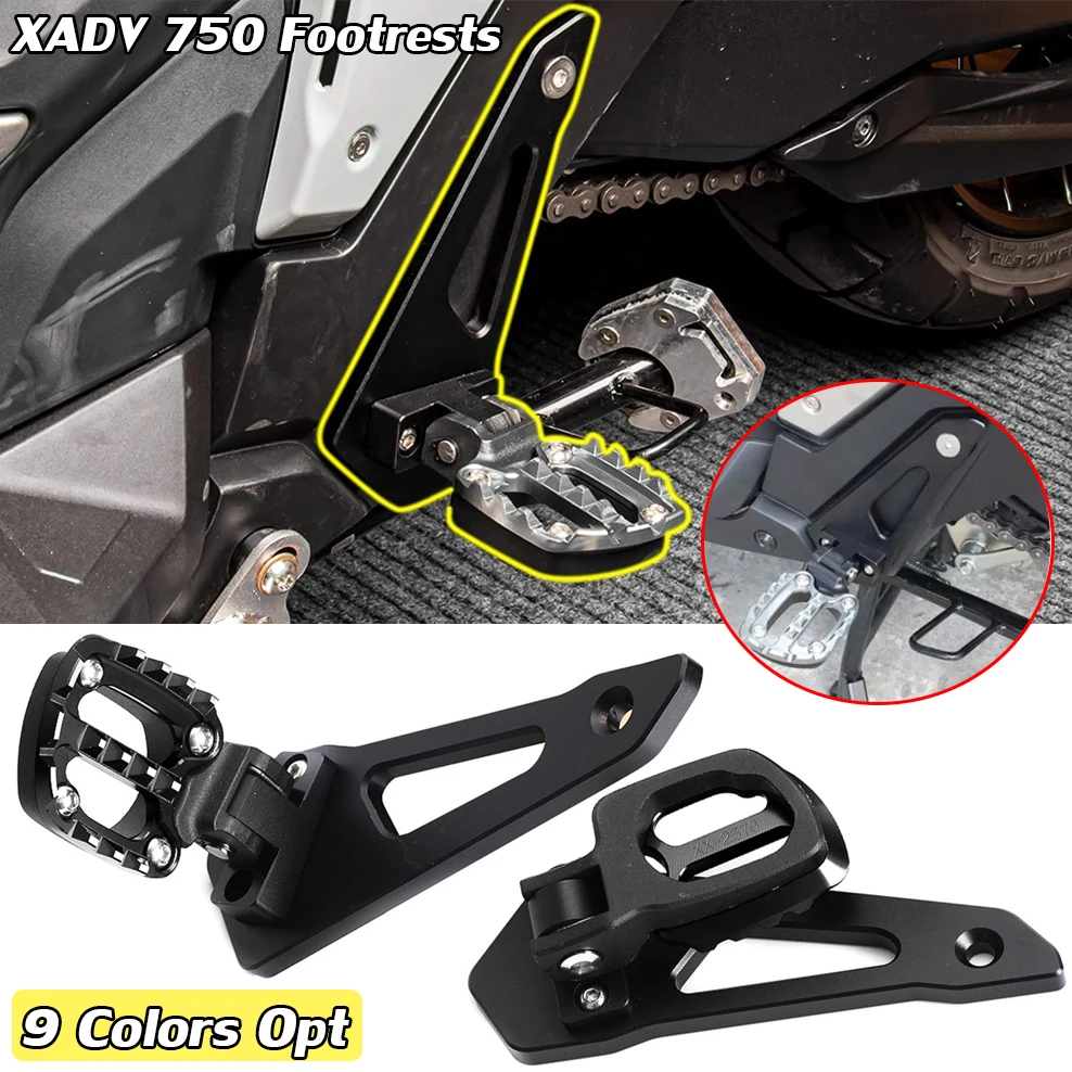 

For HONDA XADV 750 Foot Pegs Pedal Pads Footrests Passenger Rear Stand Folding X-ADV x-adv750 2021 2022 XADV750 Accessories Moto