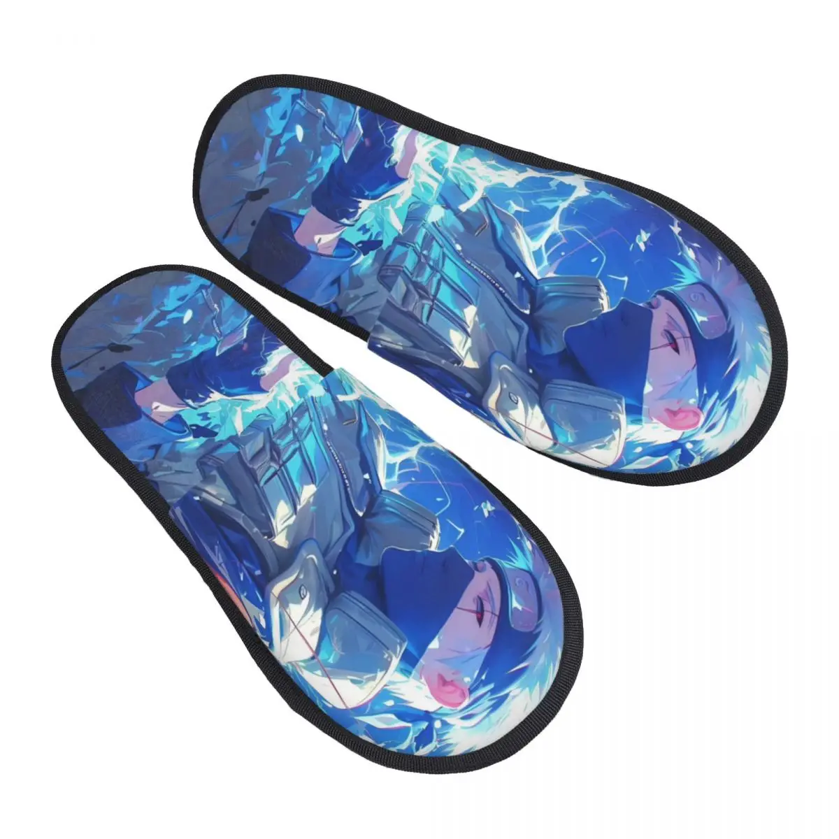 K-Kakashies H-Hatakes personalizados, dibujos animados inteligentes, desgaste acogedor con zapatillas de espuma viscoelástica, zapatos de casa de Hotel Mentor para mujer