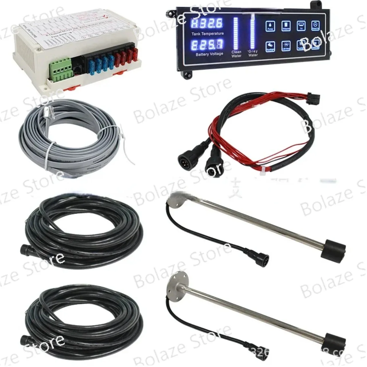 

Switch The management system provides eight switches that display water level, water temperature, and voltage