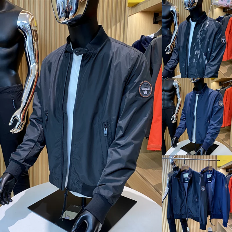 

Высококачественная уличная серия 2023, весенняя мужская ткань с эффектом памяти Tech, бейсбольный воротник, джанет, верхняя одежда, подставка, длинная молния све