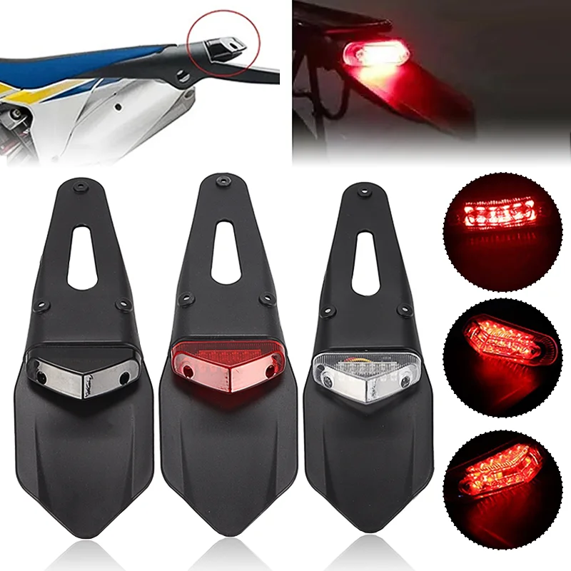 Motorcycle LED Stop Signal Tail Lights Rear Fender Brake Stop Lamp Tail Lights For Honda Off-Road Bike