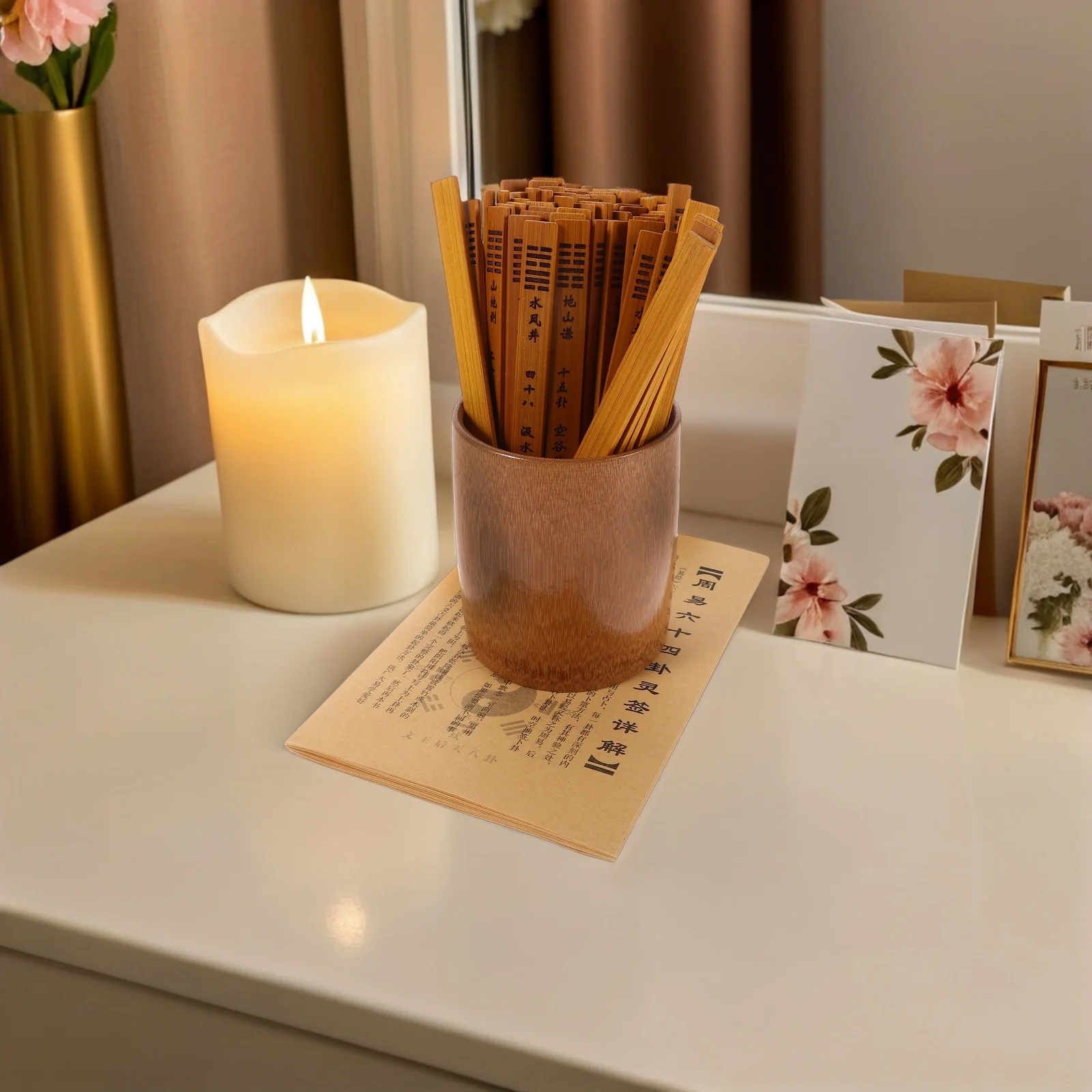 

1 set 1 Set Bamboo Divination Sticks Traditional Chinese Fortune Telling Tool For Study Rituals Mystical Bamboo Sticks Sacred