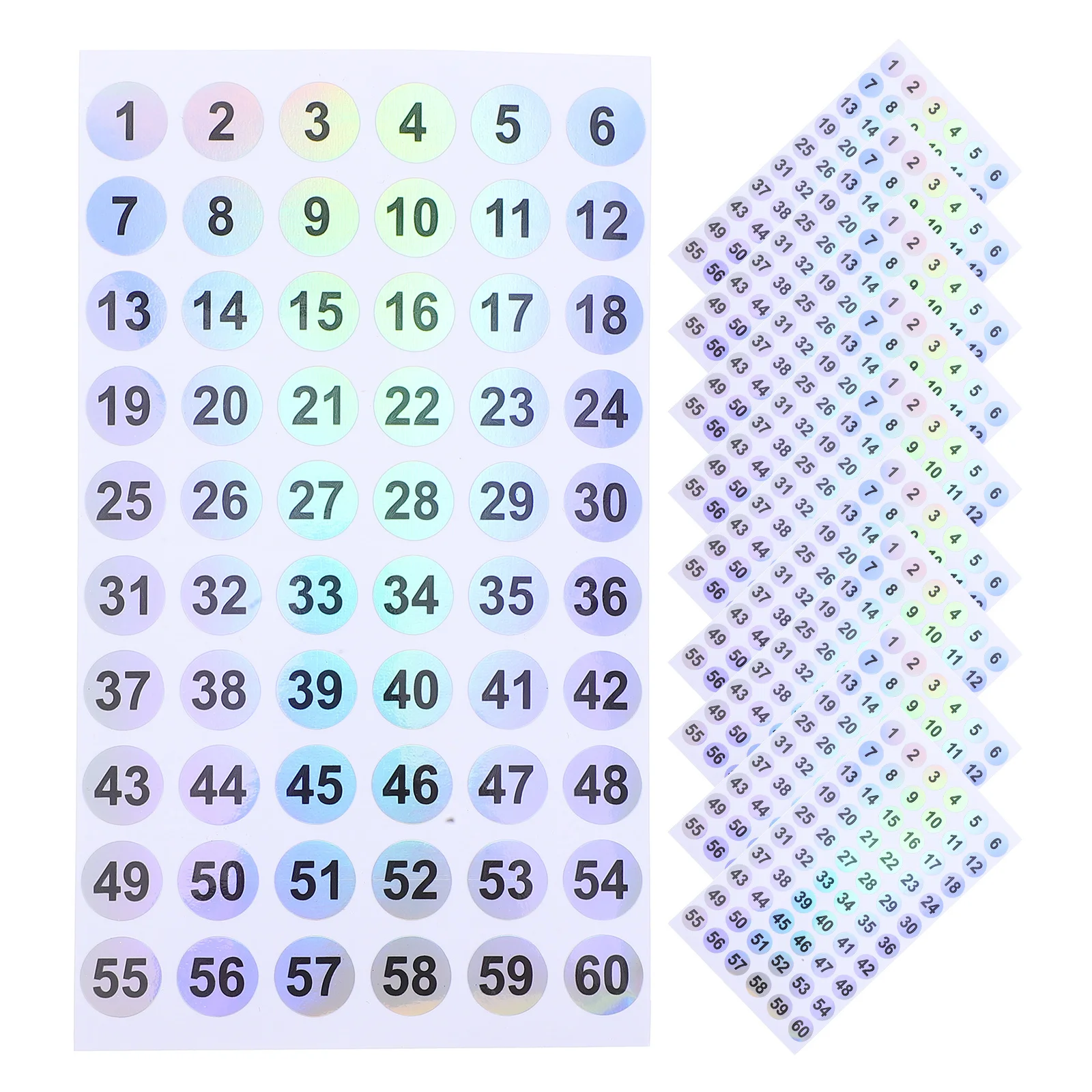 

50 шт. красочные наклейки с собственным номером, круглые водонепроницаемые клейкие этикетки для организации хранения инвентаря