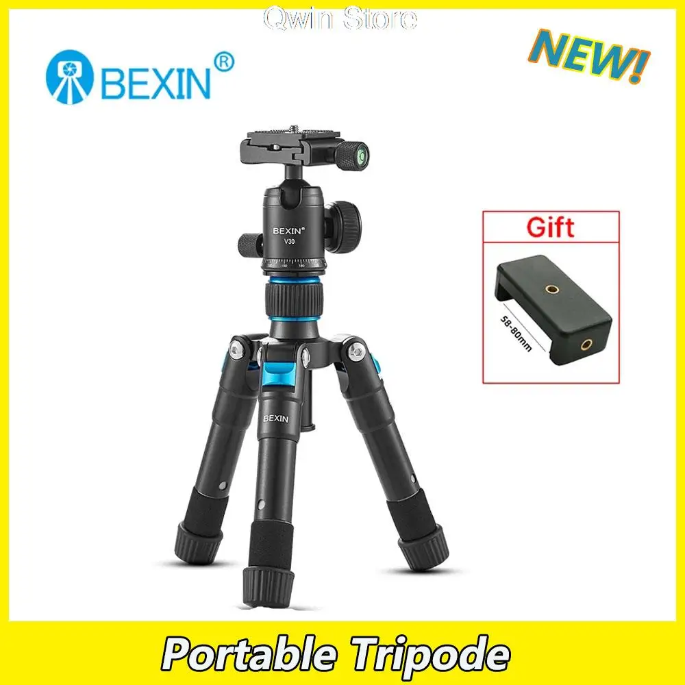 

BEXIN MS02 MS08 Portable Tripode Light Travel Stand Tabletop Video Mini Tripod with 360 Degree Ball Head for DSLR Camera