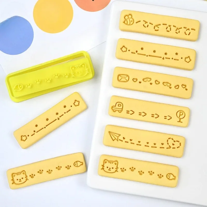 Biscuit Cookie Plunger Cutters DIY Rectangular Mold Cartoon AnimalCookie Mold Chestnut Steamed Biscuits Dessert Baking Tools
