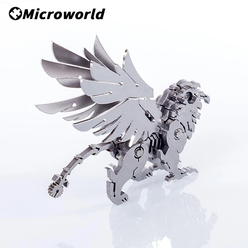 Microworld 3D Metal Puzzle Griffin Gryphon Model Animal DIY Jigsaw Detachable Toy Decoration Christmas Gift For Children Teen