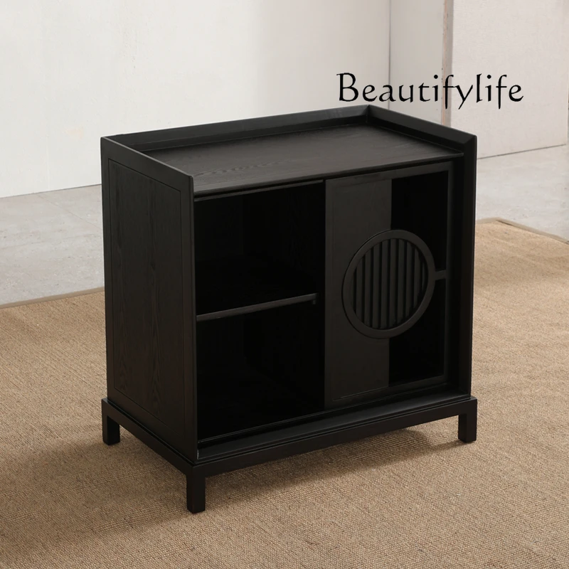 New Chinese Style Tea Cabinet Zen Solid Wood Multi-Functional Kombucha Boiling Table Storage Locker