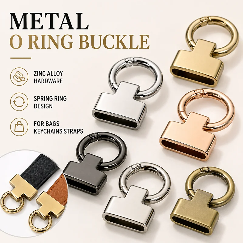 

5/10/20Pcs 20/25mm Metal O Ring Buckles Bag Side Clip Clasp for Keychain Handbag Belt Snap Hook Hardware Accessories Parts Set