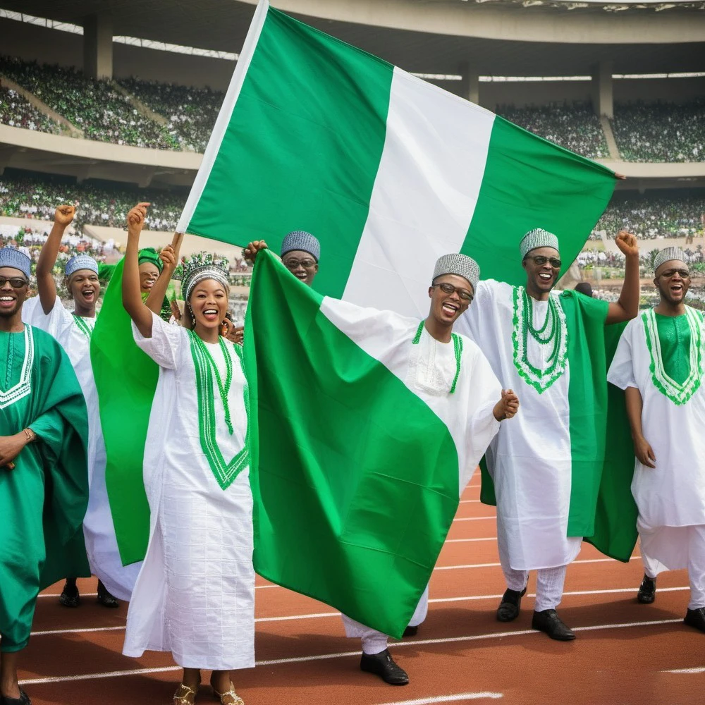 90x150 CM Green White NGA NG Nigeria Flag For Decoration