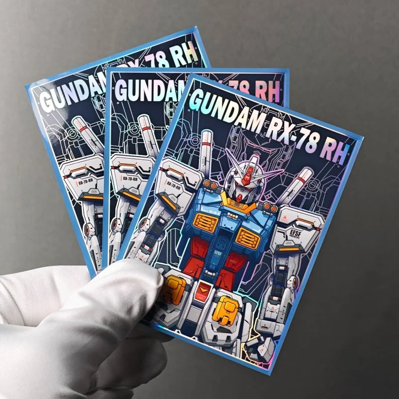 

2models Gundam RX-78 MS-06S GCG Card Protective Sleeve Ptcg Opcg 67x92mm Laser Flash Board Game Collection Card Sleeve Toy Gift