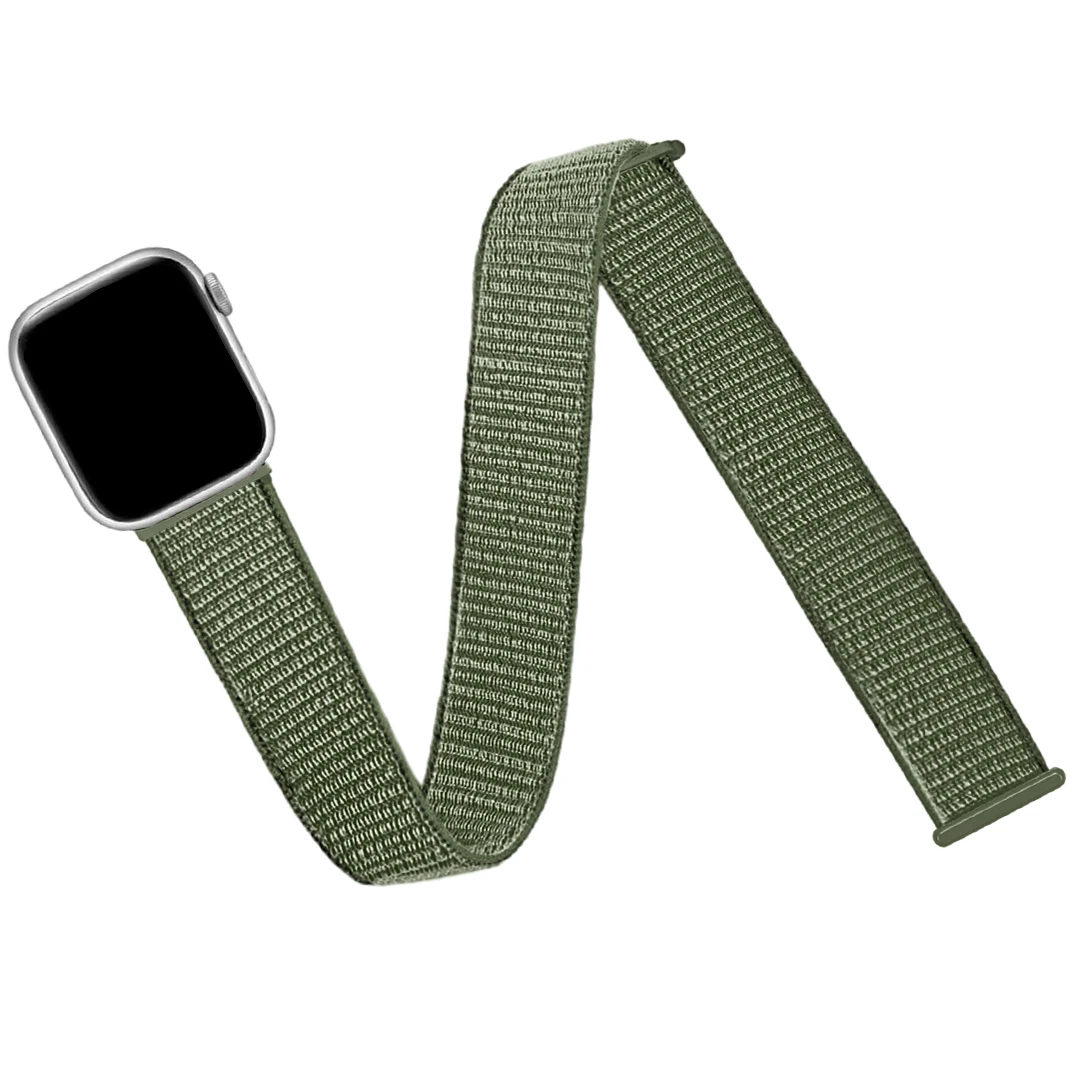 Nylon Elastic Arm/Ankle Band Compatible with Apple Watch , Sport Braided Strap，Adjustable Outdoor Band for  Fitness，iwatch 1-10