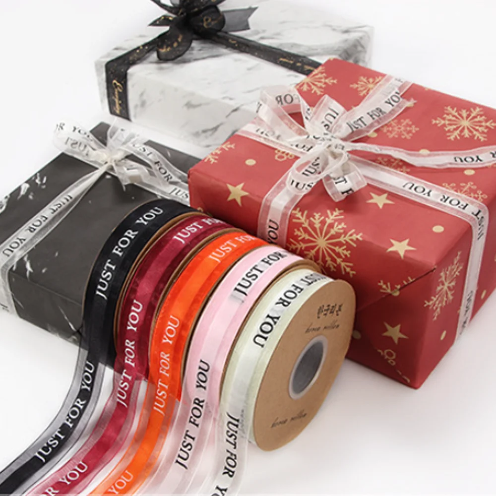 2.5cm Butterfly Knot Ribbon Bouquet Packaging DIY Material Fashionable Korean Style Ribbon For Flower Shop Gift Box Packaging