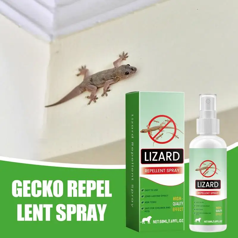 Gecko Repellents Spray Natural Lizard Repellents 50ml Lavender Oil Gecko Spray Powerful Pet Safe Reptile Deterrents Control