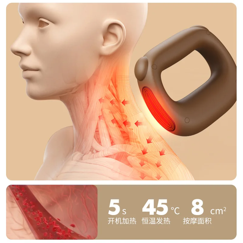 

New Heated Fascia Ring Vibrating USB Massager Waist Mini Massager