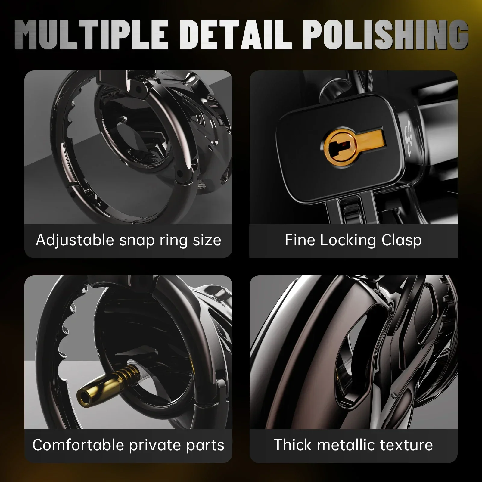 BUYBOOS ذكر العفة قفص قابل للتعديل خواتم قفص الديك مع قسطرة الإحليل BDSM CB مجرى البول قفل العفة جهاز الكبار SexToy #4