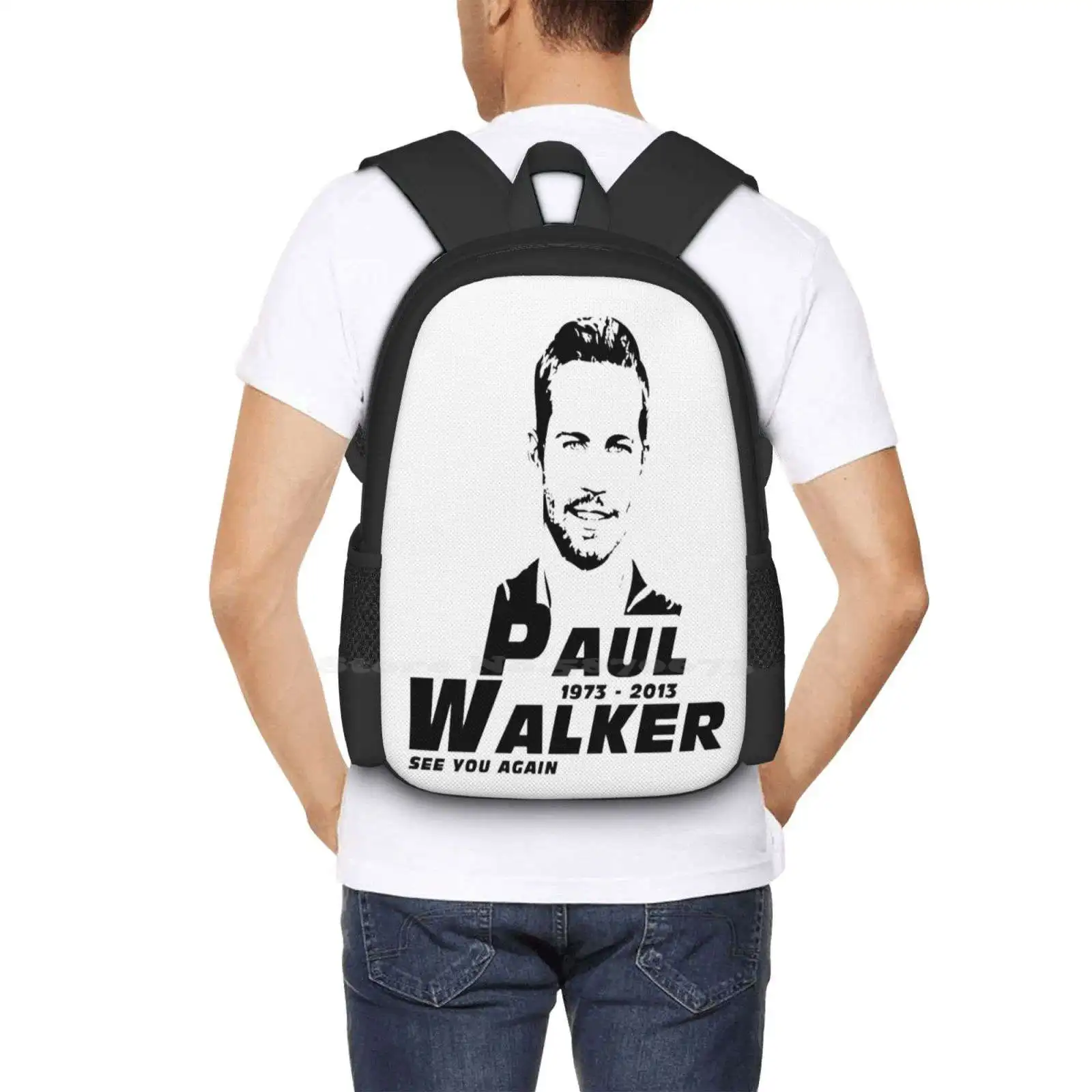 حقائب بول ووكر المدرسية للمراهقات حقائب سفر للكمبيوتر المحمول سريعة 9 Fastandfurious Fast and Furious Rip Paul Walker Brian