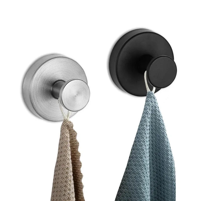 Stainless Steel Suction Cup Hooks No Punch No Trace Hooks Kitchen Bathroom Bathroom Vacuum Suction Cup Glass Towel Hooks