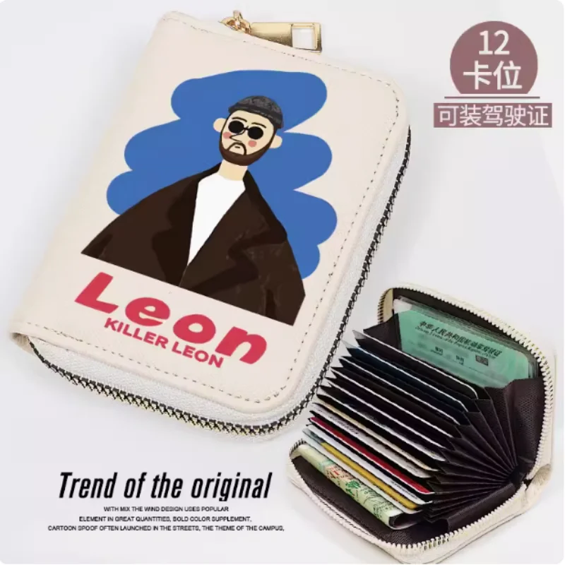 

Cartoon Killer Leon Fashion Wallet PU Purse Card Coin Zipper Cash Holder Bag Cosplay Gift B1732