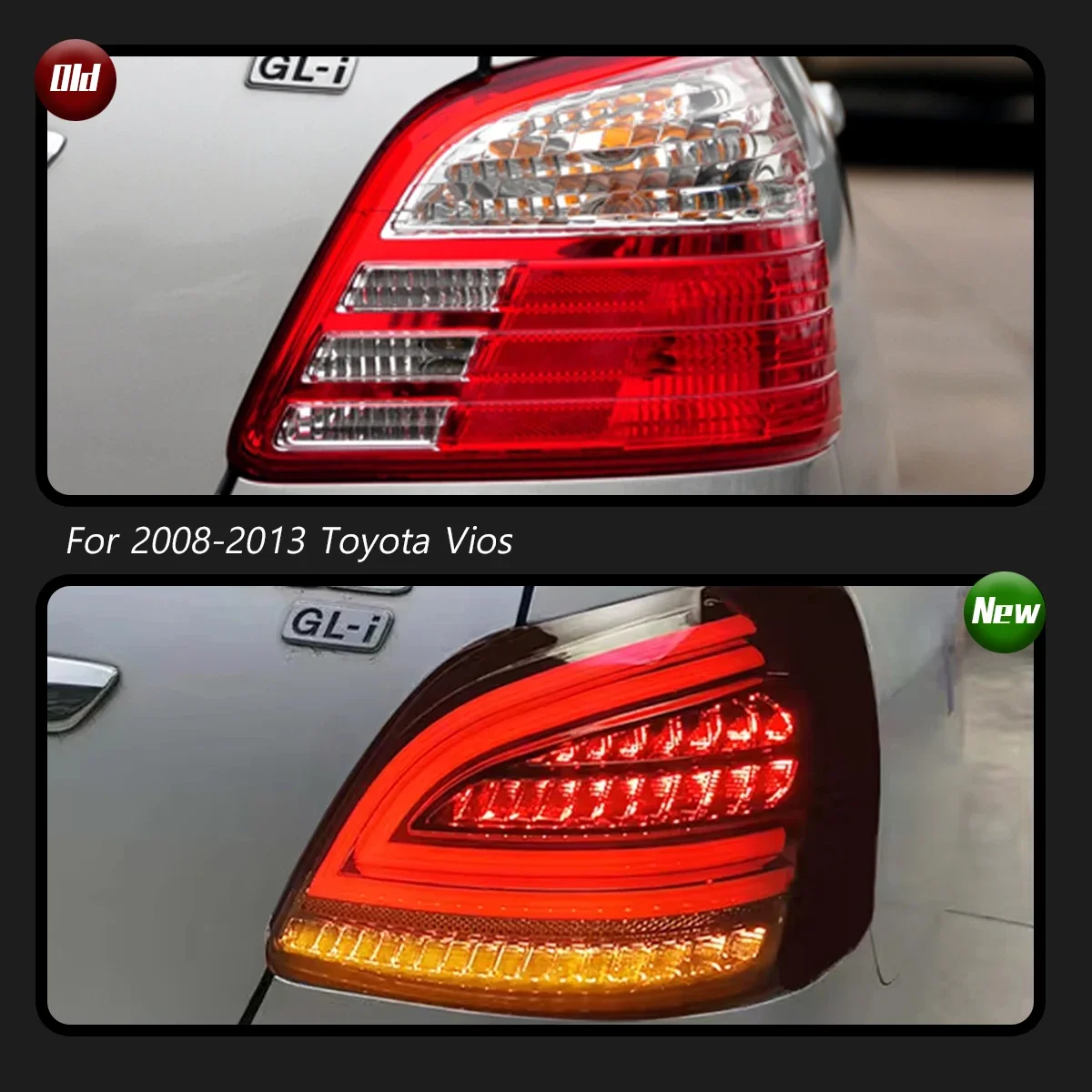 

Car Tail Lights For Toyota Vios 2008-2013 LED Car Tail Lamps Daytime Running Lights Dynamic Plug And Play Car Accessories
