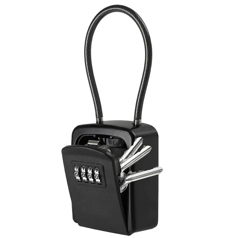 BOLTIFY Wall Mount Key Storage Secret Box Organizer 4 Digit Combination Password Security Code Lock No Key Home Key Safe Box